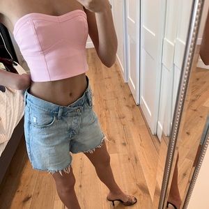 Pastel pink Zara tube top